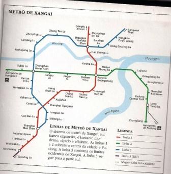 Metro de Shanghai em 2007.