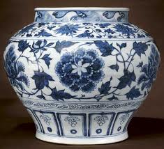 Porcelana chinesa azul e branca (minha preferida!)Dinastia Yuan