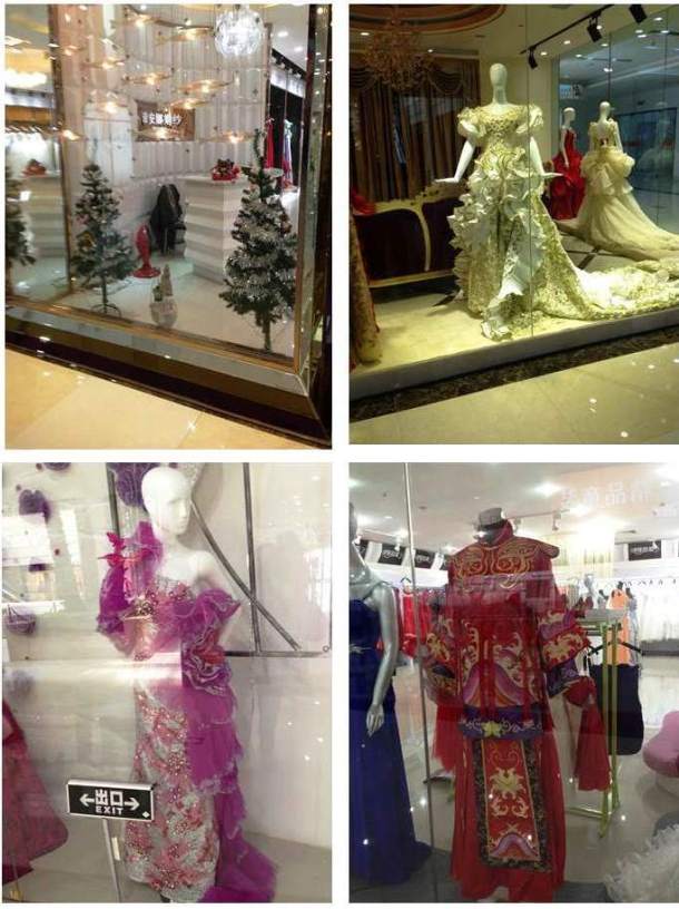 Decoração natalina na primeira foto é um mero detalhe... E abaixo um dos trajes tradicional chines para casamento.