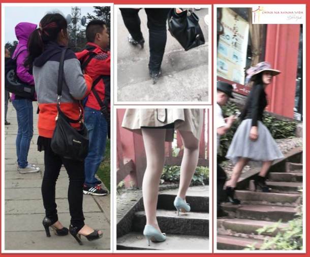 Saltos para subir montanhas em escadas de pedras irregulares... 