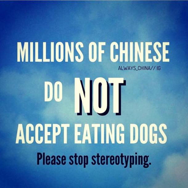 Milhões (mas milhões mesmo) de chineses não aceitam comer cachorros! POR FAVOR PAREM COM OS ESTERIÓTIPOS!