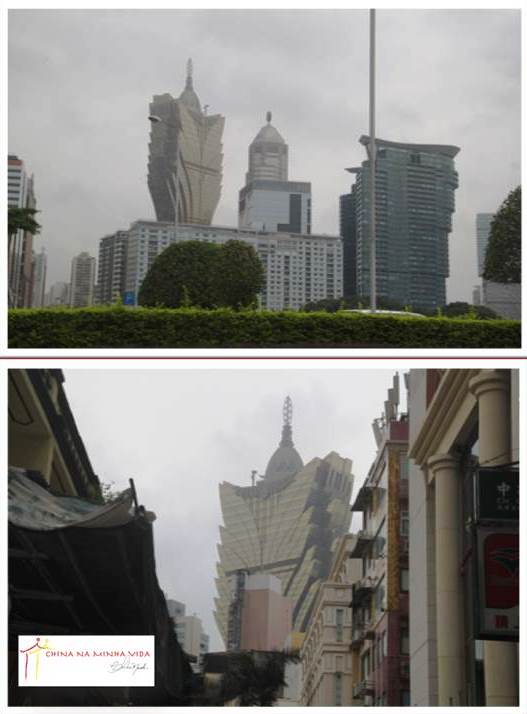 Mas o Lisboa, primeiro Casino de Macau, continua imponente. Parece que de onde se olha, ele está lá. Presente.