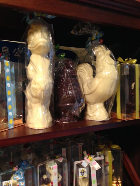 As galinhas de chocolate da Bastian Bakery.